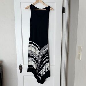 Cable & Gauge Black and White Asymmetrical Dress